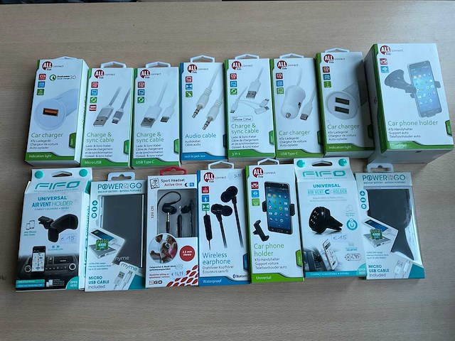 All conect - powerbank, laadkabels, telefoonhouders (80x) - afbeelding 1 van  2