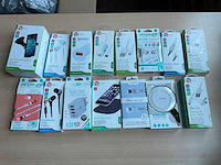 All conect en greenmouse - oortjes, laders, laadkabels, telefoonhouders (75x) - afbeelding 1 van  3