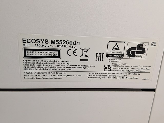 All-in-one printer kyocera, ecosys m5526cdn - afbeelding 6 van  9