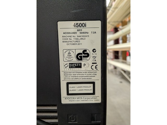 All-in one printer kyocera, taskalfa 4500i, bouwjaar 2011 - afbeelding 5 van  7