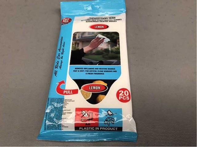 All ride - lemon - glasreinigingsdoekjes (96x) - afbeelding 1 van  1