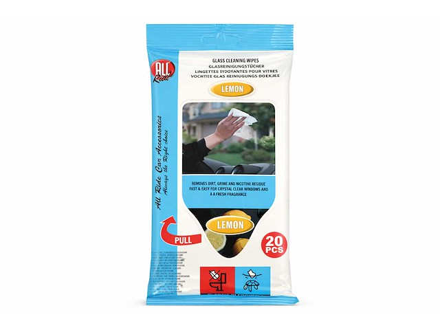 All ride - lemon - glasreinigingsdoekjes (96x) - afbeelding 1 van  3