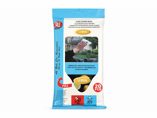 All ride - lemon - glasreinigingsdoekjes (96x) - afbeelding 1 van  3