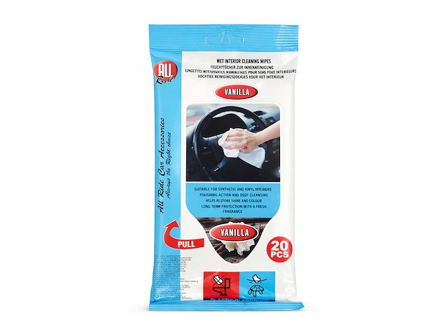 All ride - vanille 20pcs - vochtige reinigingsdoekjes (480x) - afbeelding 1 van  3