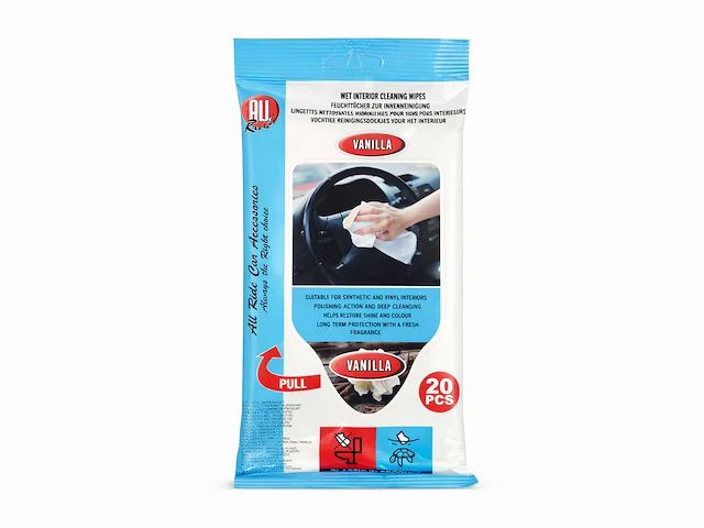 All ride - vanille 20pcs - vochtige reinigingsdoekjes (480x) - afbeelding 1 van  3