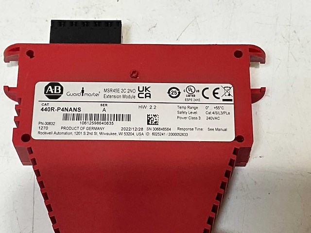 Allen bradley guardmaster msr45e output module, 2 outputs, 24v dc, 2 no - afbeelding 3 van  6