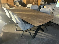 Allesso bruin eetkamertafel 240cm - afbeelding 1 van  7