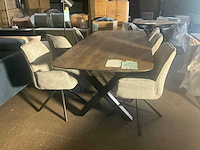 Allesso bruin eetkamertafel 240cm - afbeelding 3 van  7