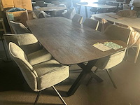Allesso bruin eetkamertafel 240cm - afbeelding 4 van  7