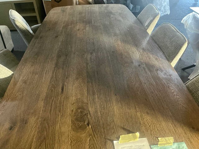 Allesso bruin eetkamertafel 240cm - afbeelding 5 van  7