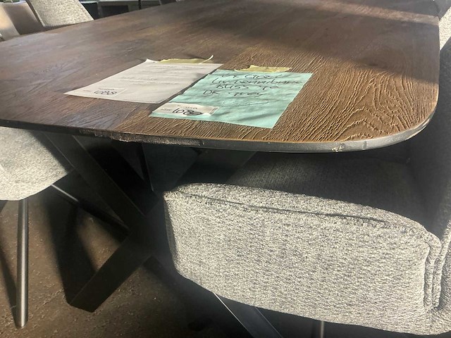 Allesso bruin eetkamertafel 240cm - afbeelding 7 van  7