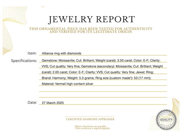 Alliance ring met briljanten - afbeelding 5 van  5