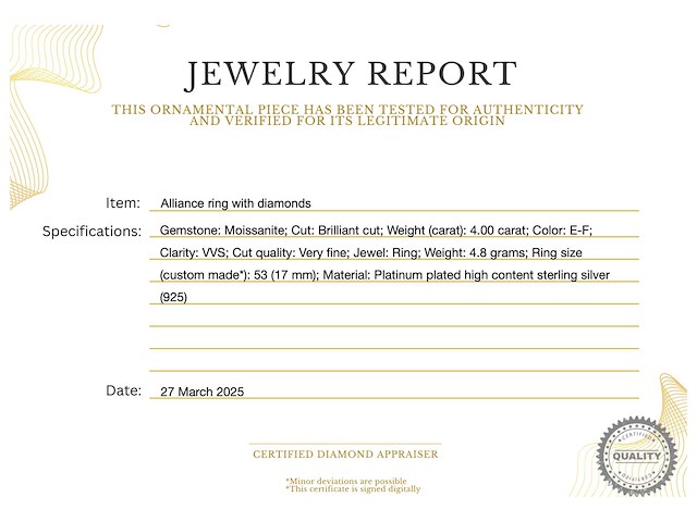 Alliance ring met briljanten - afbeelding 3 van  3