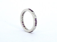 Alliance ring met natuurlijke diamanten en robijnen - afbeelding 7 van  9