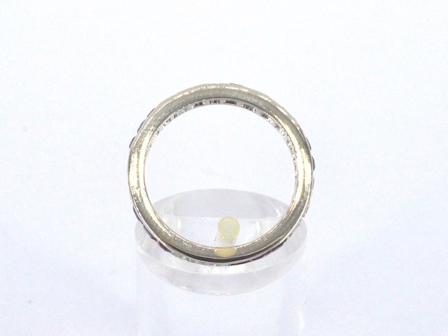 Alliance ring met natuurlijke diamanten en robijnen - afbeelding 6 van  9