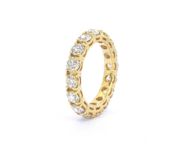 Alliance ring met natuurlijke diamanten - afbeelding 4 van  9