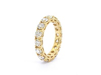 Alliance ring met natuurlijke diamanten - afbeelding 4 van  9