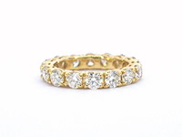 Alliance ring met natuurlijke diamanten - afbeelding 6 van  9