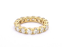 Alliance ring met natuurlijke diamanten - afbeelding 7 van  9