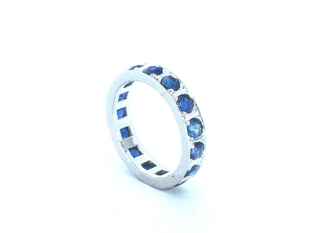 Alliance ring met saffieren - afbeelding 6 van  8