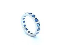 Alliance ring met saffieren - afbeelding 6 van  8