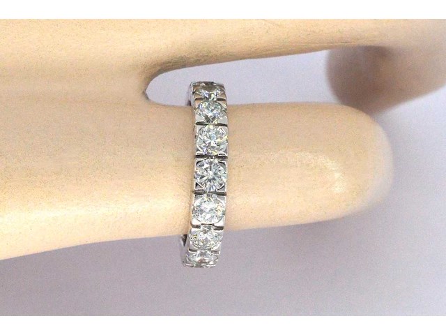 Alliance ring met zeer hoge kwaliteit aan diamanten - afbeelding 3 van  10