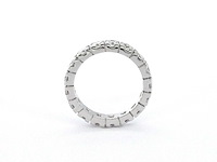 Alliance ring met zeer hoge kwaliteit aan diamanten - afbeelding 6 van  10