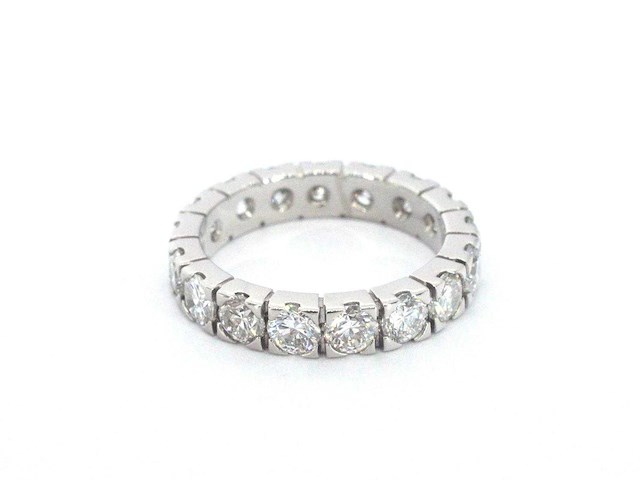 Alliance ring met zeer hoge kwaliteit aan diamanten - afbeelding 7 van  10