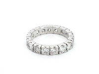 Alliance ring met zeer hoge kwaliteit aan diamanten - afbeelding 7 van  10