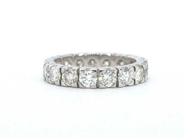 Alliance ring met zeer hoge kwaliteit aan diamanten - afbeelding 8 van  10