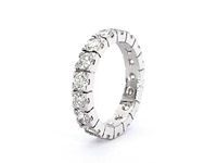 Alliance ring met zeer hoge kwaliteit aan diamanten - afbeelding 10 van  10