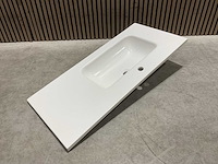 Allibert - 100cm plan polybeton 1v blanc - 821285 - badkamer wastafels 5 stuks - afbeelding 7 van  43