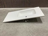 Allibert - 100cm plan polybeton 1v blanc - 821285 - badkamer wastafels 5 stuks - afbeelding 8 van  43