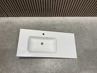Allibert - 100cm plan polybeton 1v blanc - 821285 - badkamer wastafels 5 stuks - afbeelding 13 van  43