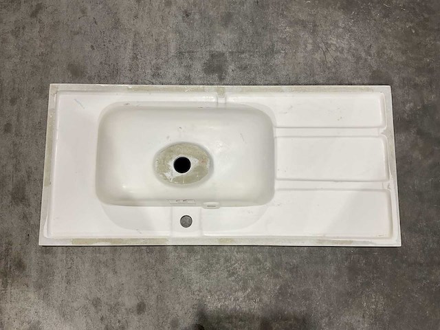 Allibert - 100cm plan polybeton 1v blanc - 821285 - badkamer wastafels 5 stuks - afbeelding 18 van  43