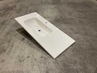 Allibert - 100cm plan polybeton 1v blanc - 821285 - badkamer wastafels 5 stuks - afbeelding 19 van  43