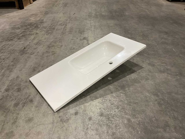 Allibert - 100cm plan polybeton 1v blanc - 821285 - badkamer wastafels 5 stuks - afbeelding 21 van  43