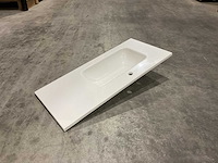 Allibert - 100cm plan polybeton 1v blanc - 821285 - badkamer wastafels 5 stuks - afbeelding 21 van  43