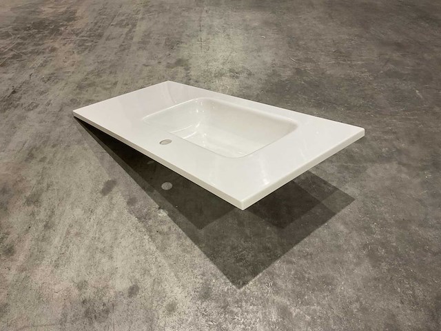 Allibert - 100cm plan polybeton 1v blanc - 821285 - badkamer wastafels 5 stuks - afbeelding 24 van  43