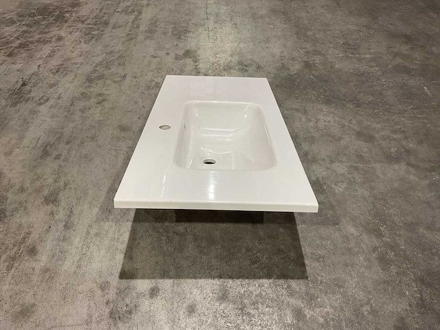 Allibert - 100cm plan polybeton 1v blanc - 821285 - badkamer wastafels 5 stuks - afbeelding 25 van  43