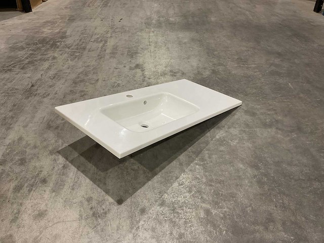 Allibert - 100cm plan polybeton 1v blanc - 821285 - badkamer wastafels 5 stuks - afbeelding 26 van  43