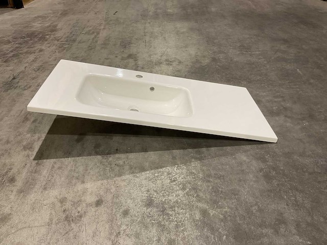 Allibert - 100cm plan polybeton 1v blanc - 821285 - badkamer wastafels 5 stuks - afbeelding 29 van  43