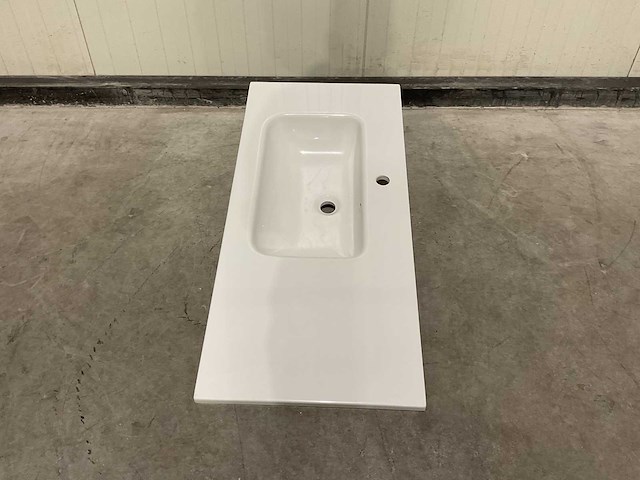 Allibert - 100cm plan polybeton 1v blanc - 821285 - badkamer wastafels 5 stuks - afbeelding 39 van  43