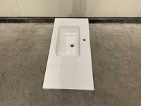 Allibert - 100cm plan polybeton 1v blanc - 821285 - badkamer wastafels 5 stuks - afbeelding 39 van  43
