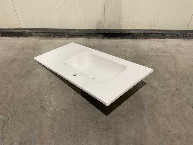 Allibert - 100cm plan polybeton 1v blanc - 821285 - badkamer wastafels 5 stuks - afbeelding 41 van  43