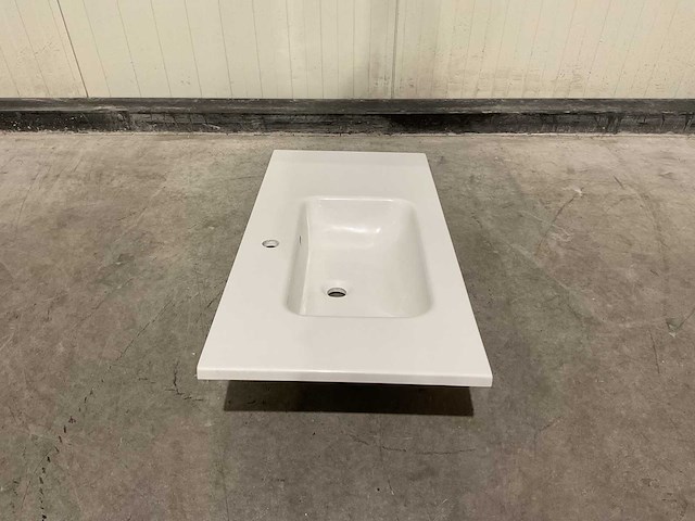 Allibert - 100cm plan polybeton 1v blanc - 821285 - badkamer wastafels 5 stuks - afbeelding 42 van  43