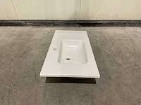 Allibert - 100cm plan polybeton 1v blanc - 821285 - badkamer wastafels 5 stuks - afbeelding 42 van  43