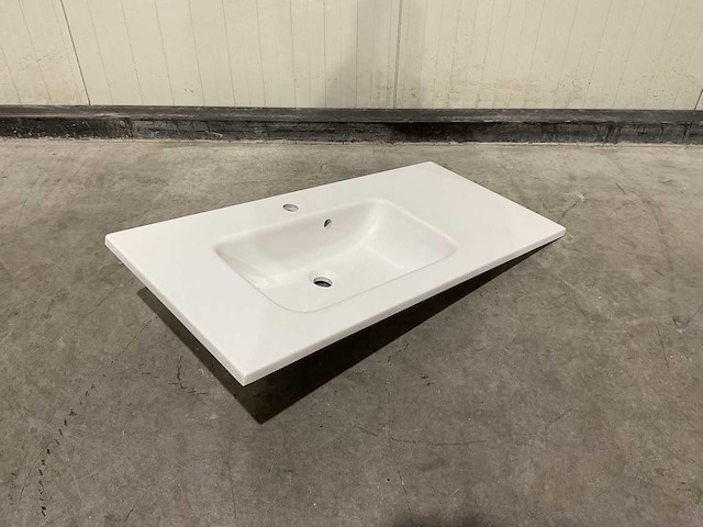 Allibert - 100cm plan polybeton 1v blanc - 821285 - badkamer wastafels 5 stuks - afbeelding 43 van  43