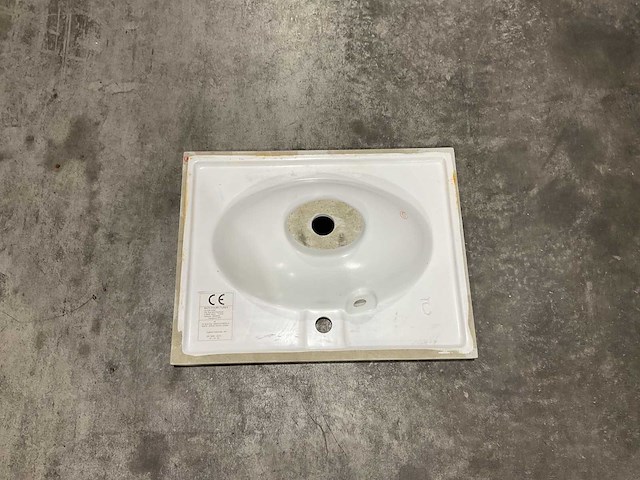 Allibert - 60 cm plan polybeton 1 vasque blanc - 816701 - wasbak - afbeelding 3 van  38