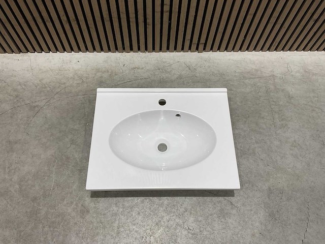 Allibert - 60 cm plan polybeton 1 vasque blanc - 816701 - wasbak - afbeelding 11 van  38